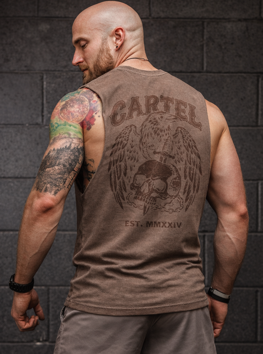 Fly or Die Cut-Off Tank - Faced Clay