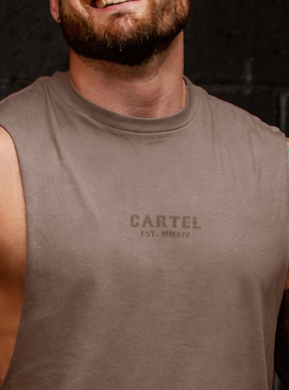 Fly or Die Cut-Off Tank - Faded Clay