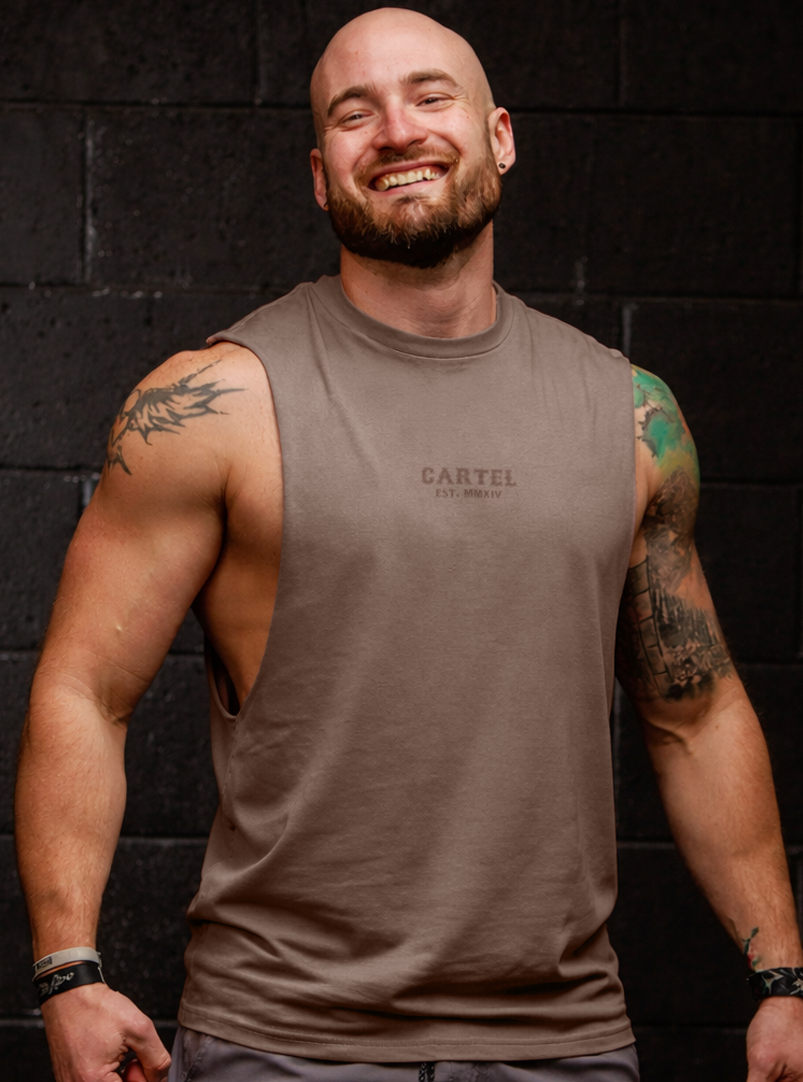 Fly or Die Cut-Off Tank - Faded Clay