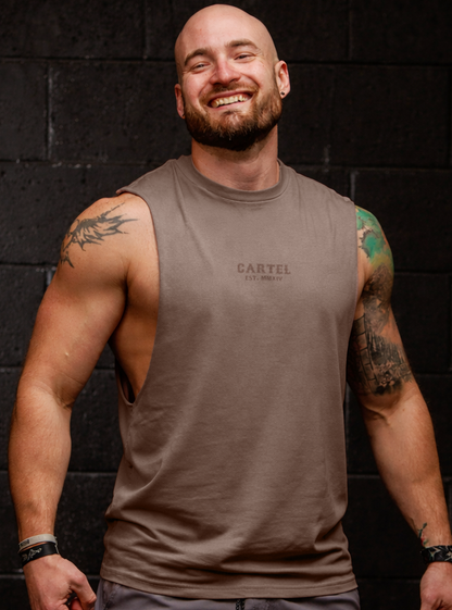 Fly or Die Cut-Off Tank - Faded Clay