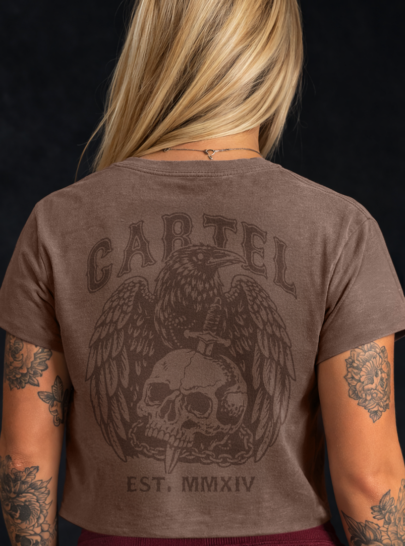 Fly or Die Hand Cut Crop - Faded Clay