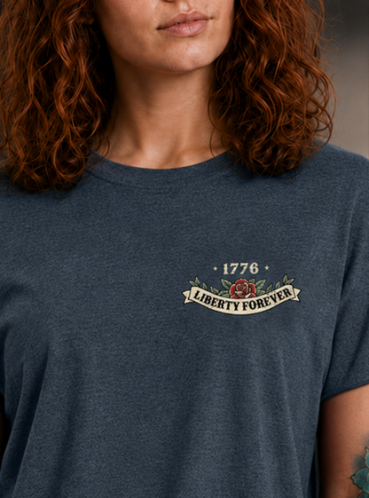 Lady Liberty Hand Cut Crop - Heather Navy (Limited Edition)