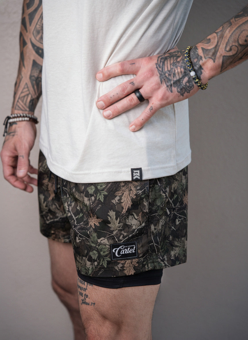 Speed Short 5" - Woodland Forest Camo