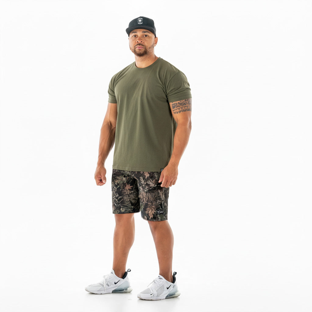 Freestyle Short 9" - Woodland Forest Camo