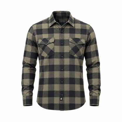 Men's Forester Flannel Plaid - Olive/Black Buffalo Plaid