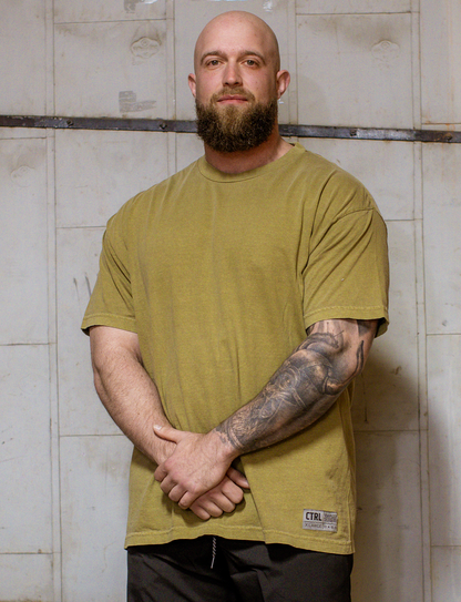 Control Oversized Heavyweight Tee - Vintage Army