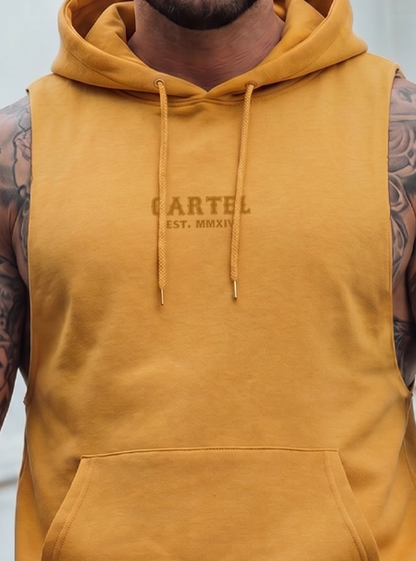 Death Grip Raw Cut Sleeveless Hoodie - Sundown