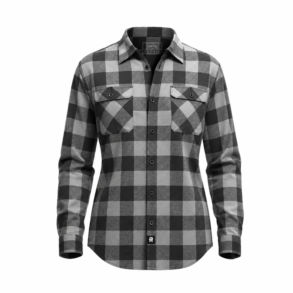 Women's Forester Flannel - Grey/Black Buffalo Plaid
