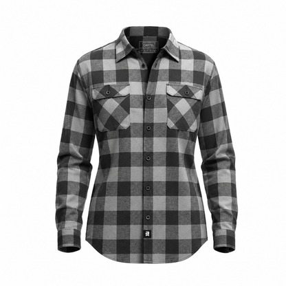 Women's Forester Flannel - Grey/Black Buffalo Plaid