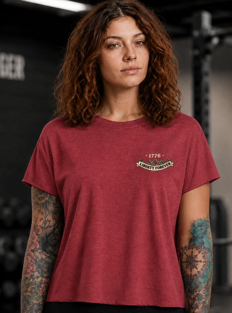 Lady Liberty Hand Cut Crop - Cardinal (Limited Edition)
