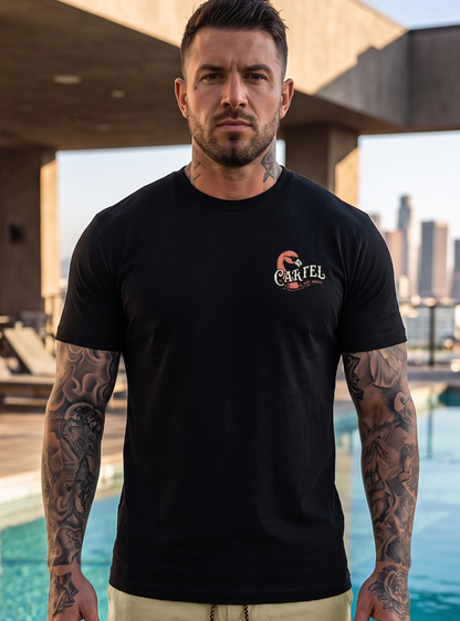 Poolside Paradise T-Shirt - Black