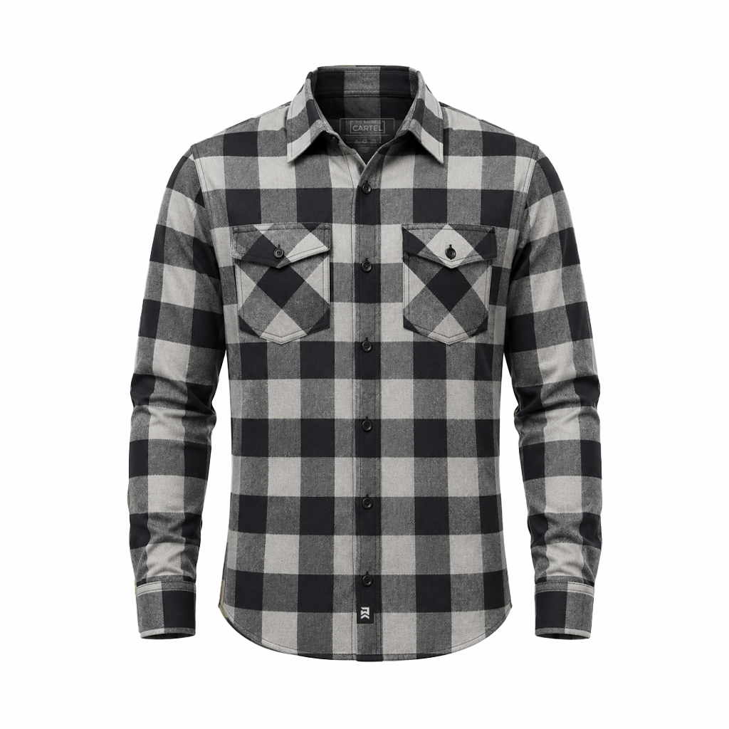 Men's Forester Flannel Plaid - Grey/Black Buffalo Plaid
