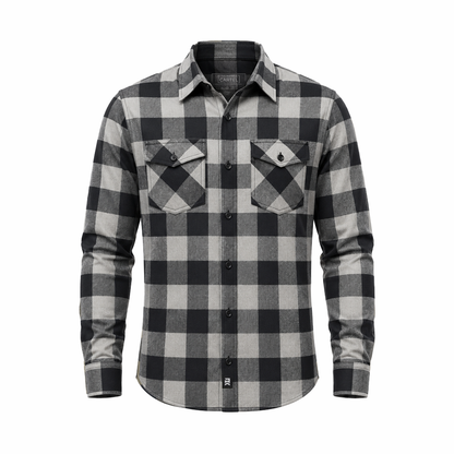 Men's Forester Flannel Plaid - Grey/Black Buffalo Plaid