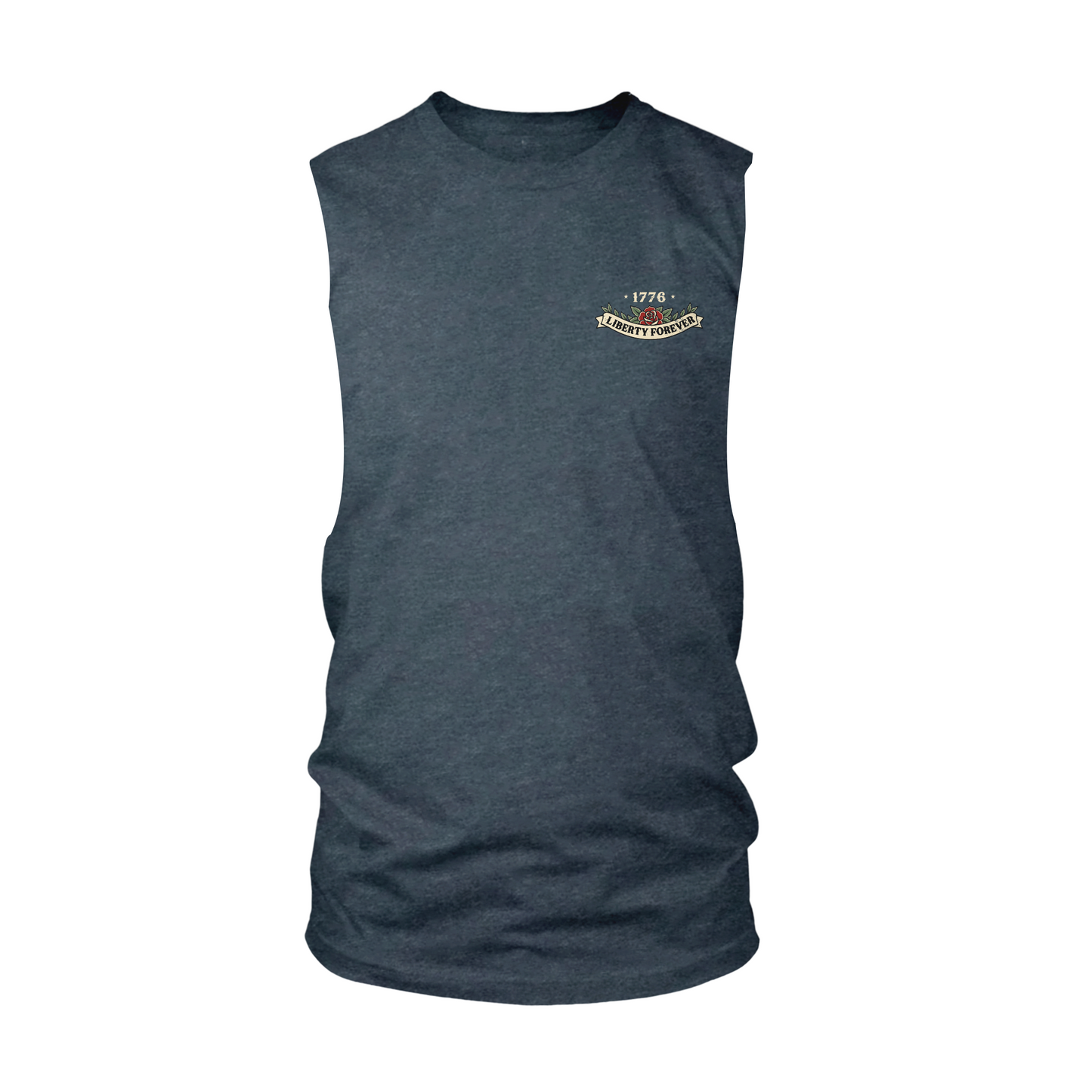 Lady Liberty Cut-Off Tank - Heather Navy (Limited edition)
