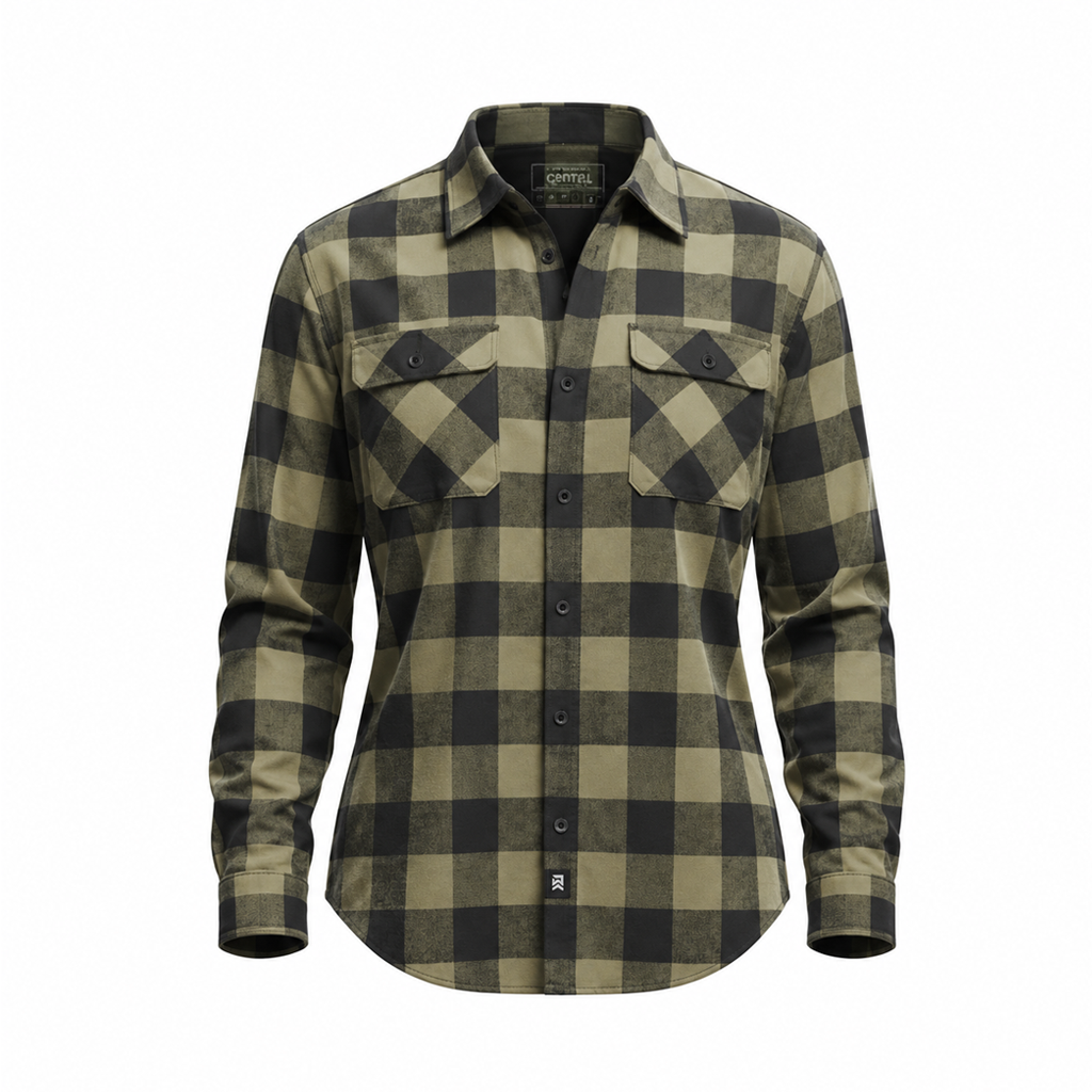 Women's Forester Flannel - Olive/Black Buffalo Plaid