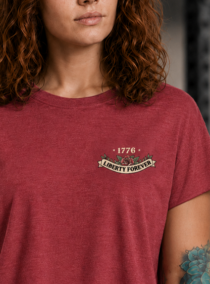 Lady Liberty Hand Cut Crop - Cardinal (Limited Edition)