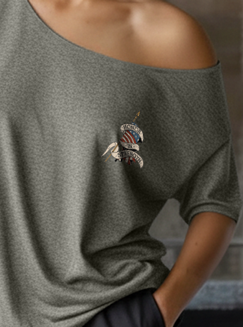 Honor in Strength Street Cut T-Shirt - Stone