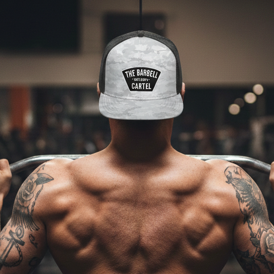 Classic Logo Snap Back / Flat Brim - White Camo