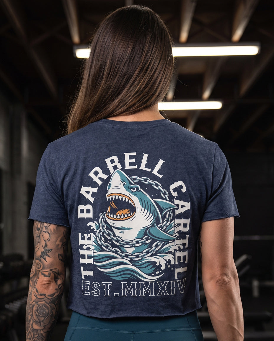 Killer Gainz 2.0 Hand Cut Crop -  Heather Navy