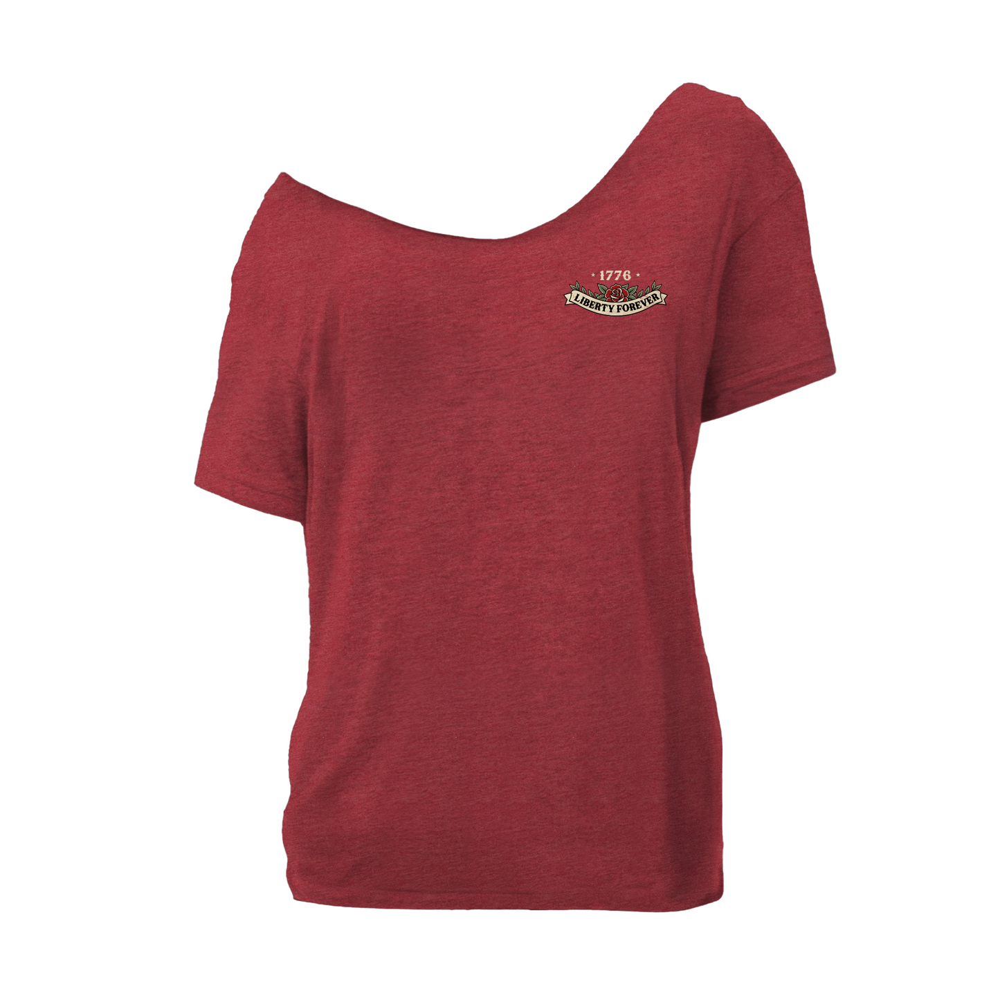 Lady Liberty Street Cut T-Shirt - Cardinal (Limited edition)