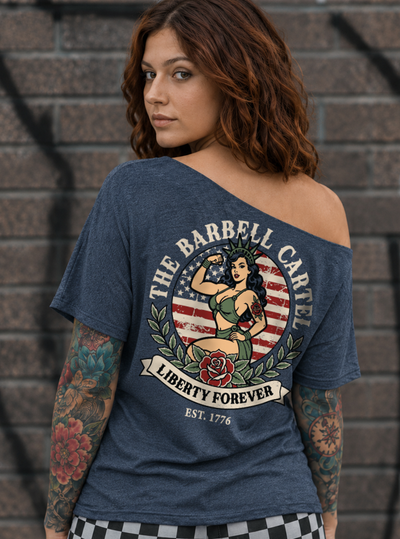 Lady Liberty Street Cut T-Shirt - Heather Navy (Limited edition)
