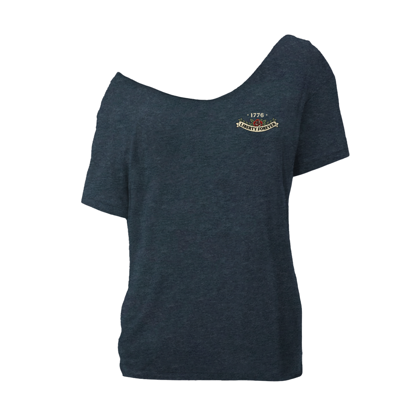 Lady Liberty Street Cut T-Shirt - Heather Navy (Limited edition)