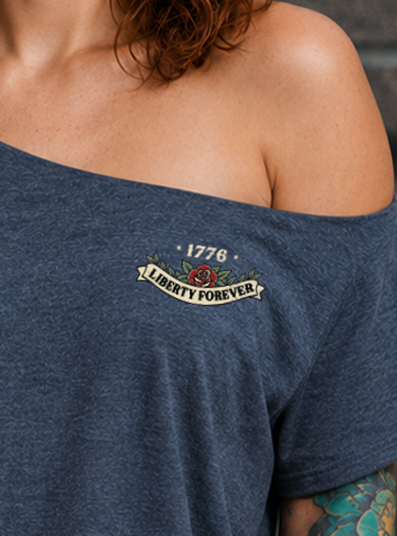 Lady Liberty Street Cut T-Shirt - Heather Navy (Limited edition)