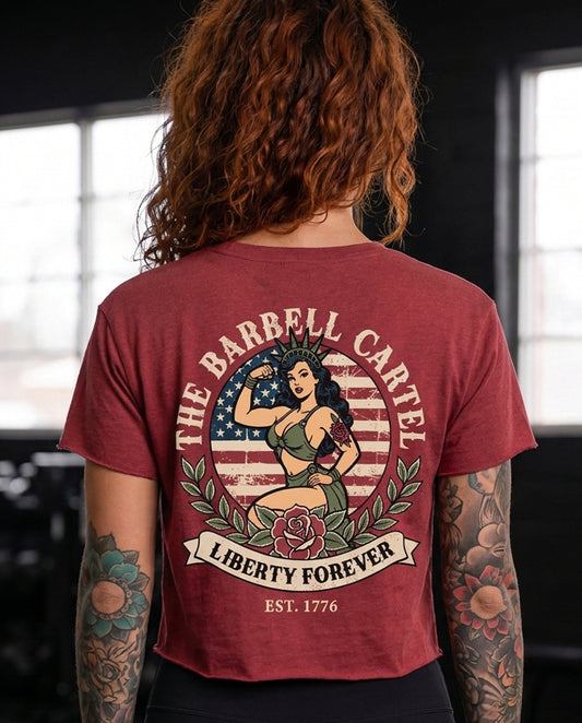 Lady Liberty Hand Cut Crop - Cardinal (Limited Edition)