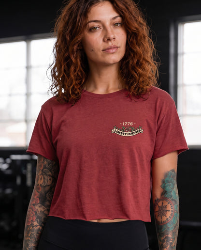 Lady Liberty Hand Cut Crop - Cardinal (Limited Edition)