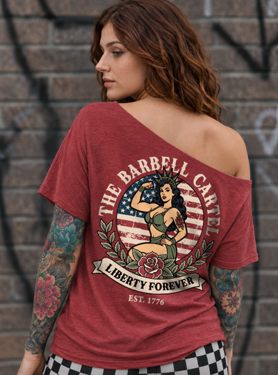 Lady Liberty Street Cut T-Shirt - Cardinal (Limited edition)