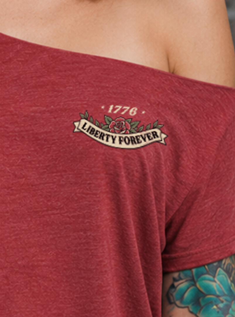 Lady Liberty Street Cut T-Shirt - Cardinal (Limited edition)