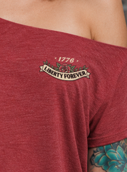 Lady Liberty Street Cut T-Shirt - Cardinal (Limited edition)