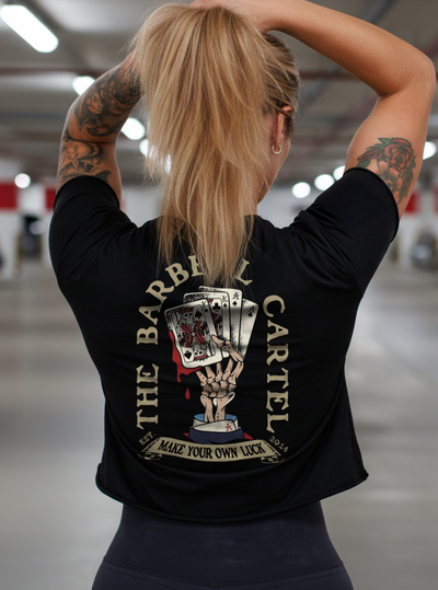 Pocket Ace Crop T-Shirt - Black