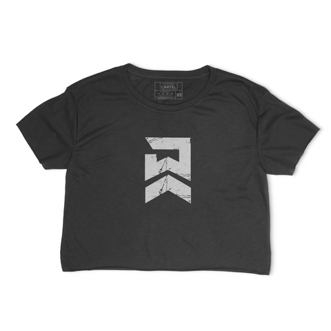 Badge of Honor Crop T-Shirt - Black