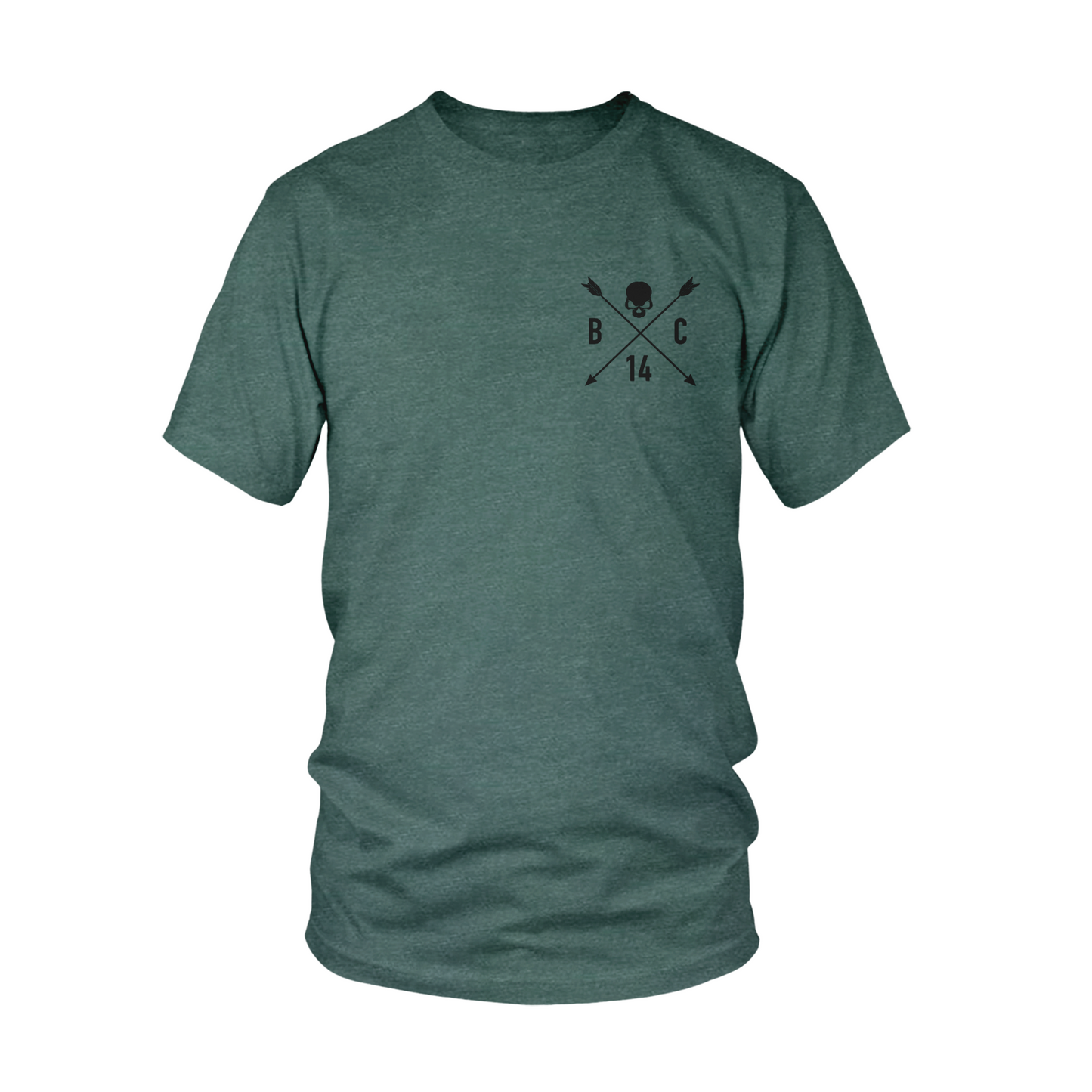 Skull & Arrow T-Shirt - Heather Forest Green (Limited Edition)