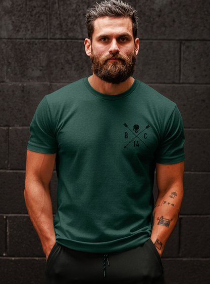 Skull & Arrow T-Shirt - Heather Forest Green (Limited Edition)
