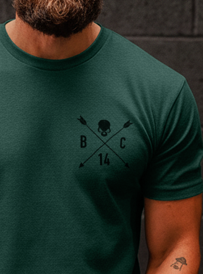 Skull & Arrow T-Shirt - Heather Forest Green (Limited Edition)
