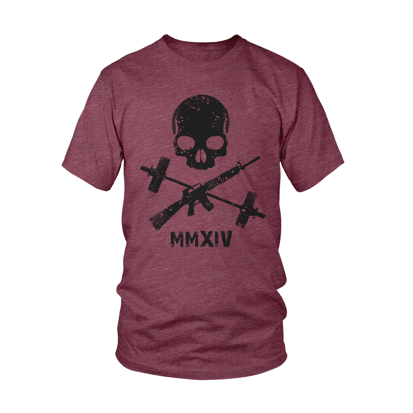Hot Crossed Guns T-Shirt - Heather Maroon (Limited Edition)