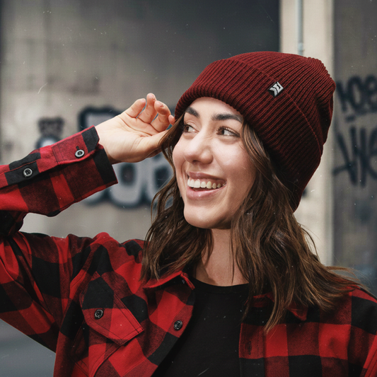 Classic Knit Beanie - Maroon