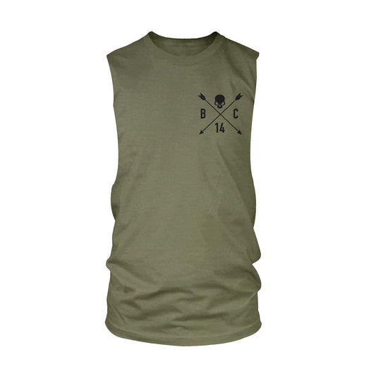 Skull & Arrow Cut-Off Tank - Military