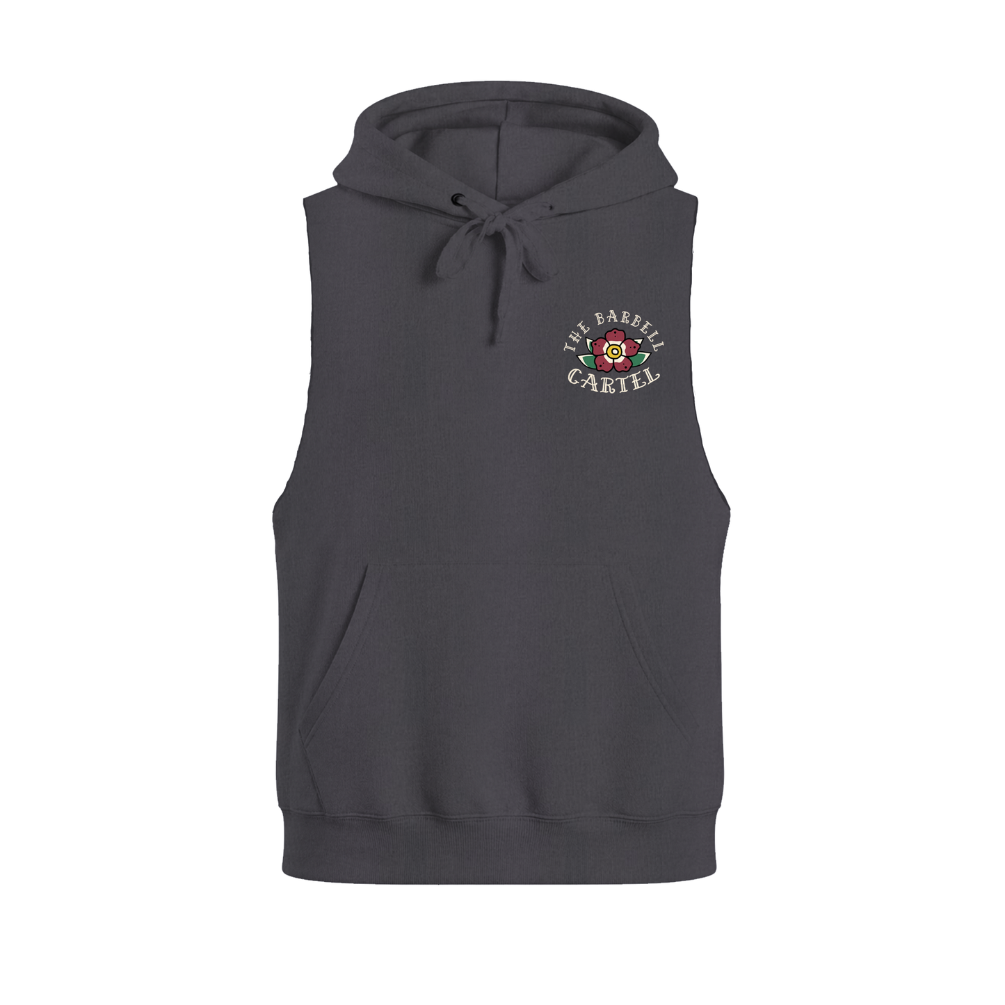 Million Dollar Baby Raw Cut Sleeveless Hoodie - Graphite
