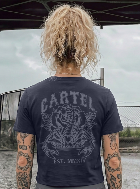 Death Grip Hand Cut Crop - Midnight