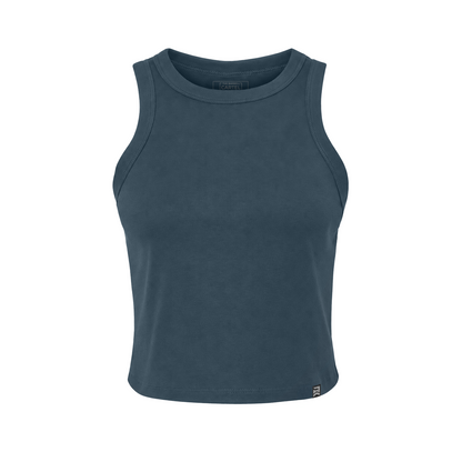 Foundation Cropped Tank - Vintage Navy