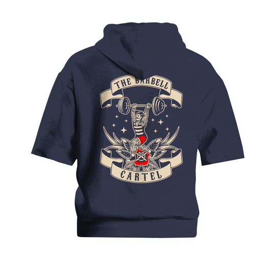 Old School Pump Cut  Hoodie - Navy