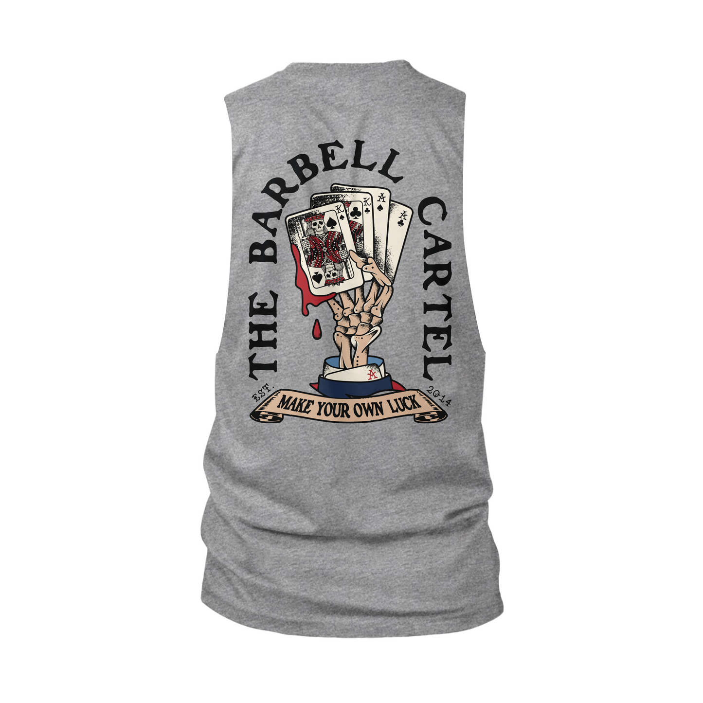 Pocket Ace Cut-Off Tank - Dark Heather Grey (Limited edition)