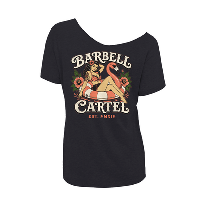 Poolside Paradise Street Cut T-Shirt - Black