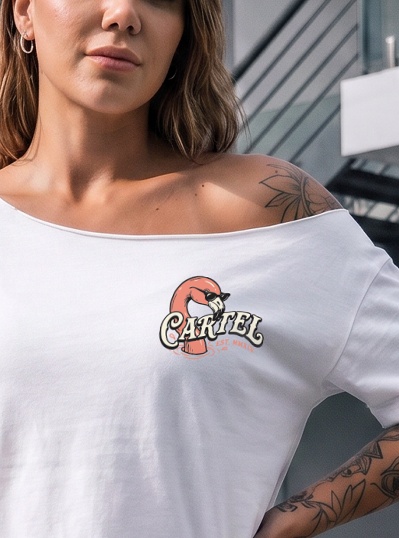 Poolside Paradise Street Cut T-Shirt - White