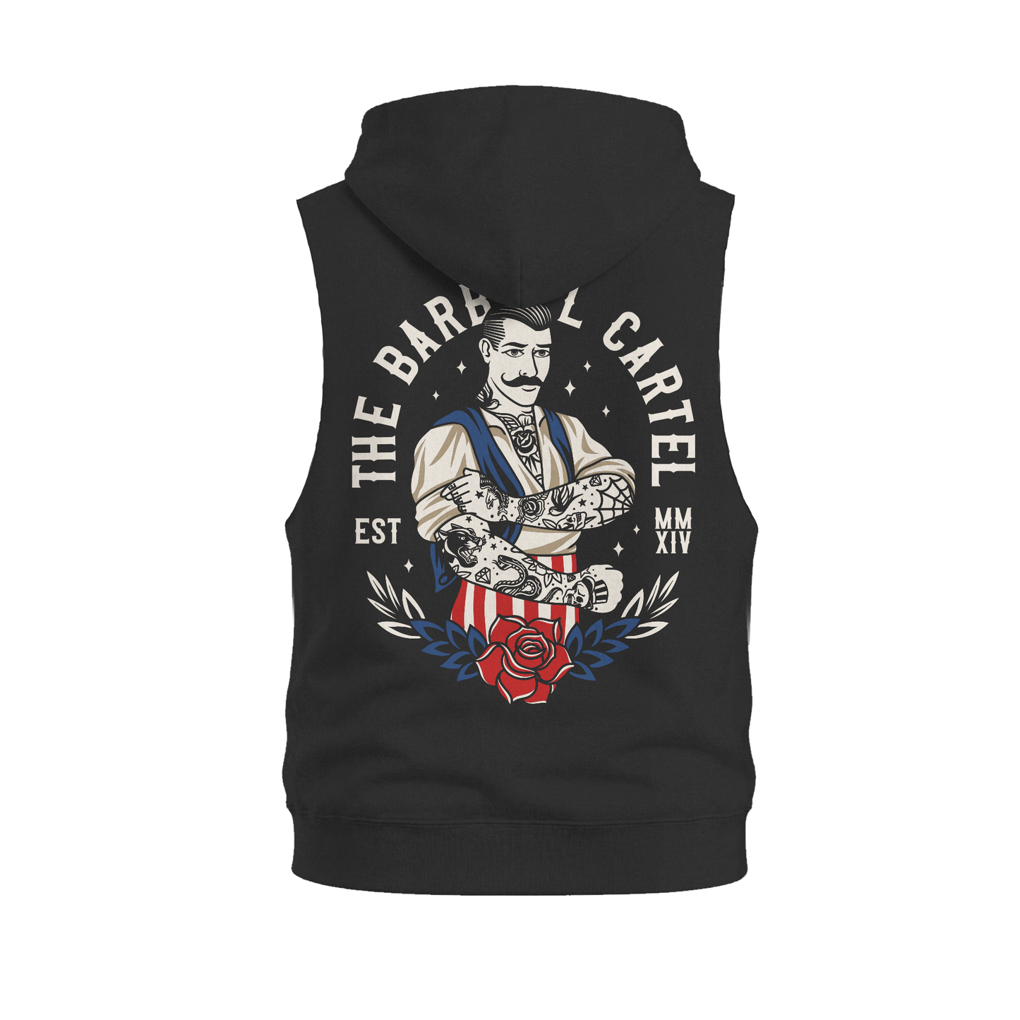 Propaganda Raw Cut Sleeveless Hoodie - Black