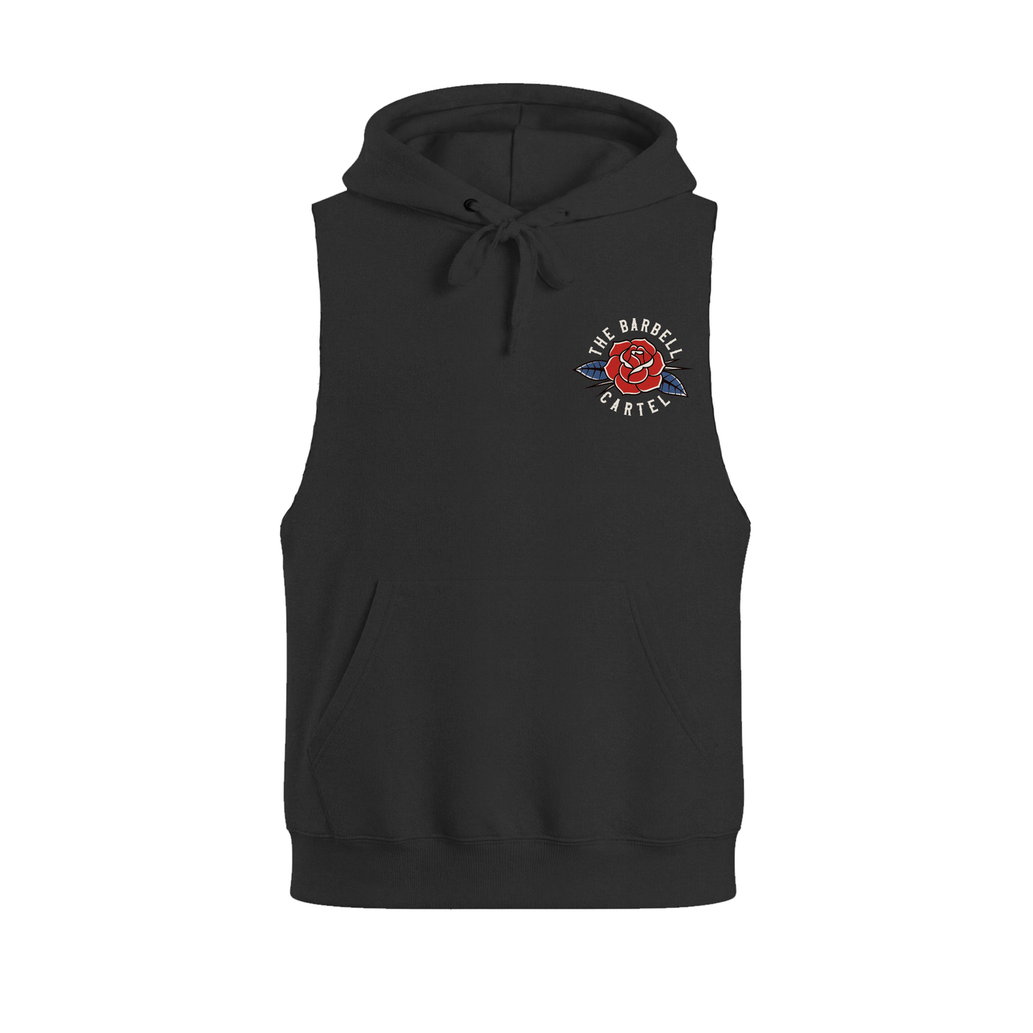 Propaganda Raw Cut Sleeveless Hoodie - Black