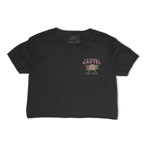 Raven Crop T-Shirt - Black